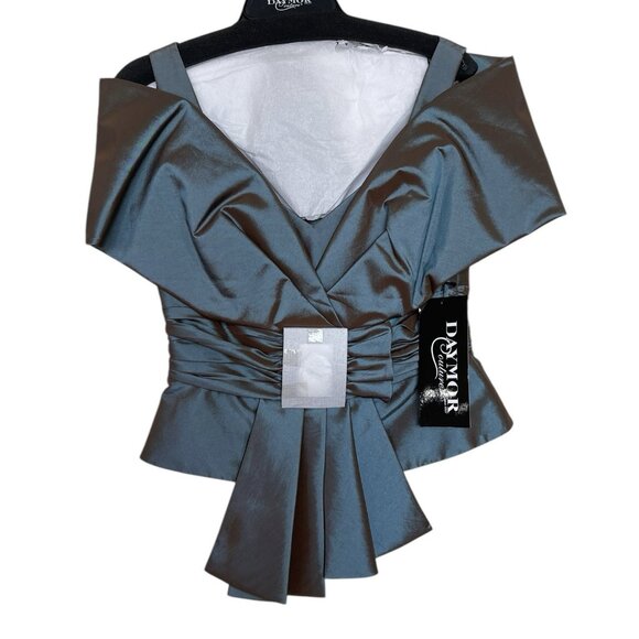 Daymor Couture Dress Set Womens Size 4 Off Shoulder Rhinestones Top And Skirt - Picture 9 of 14